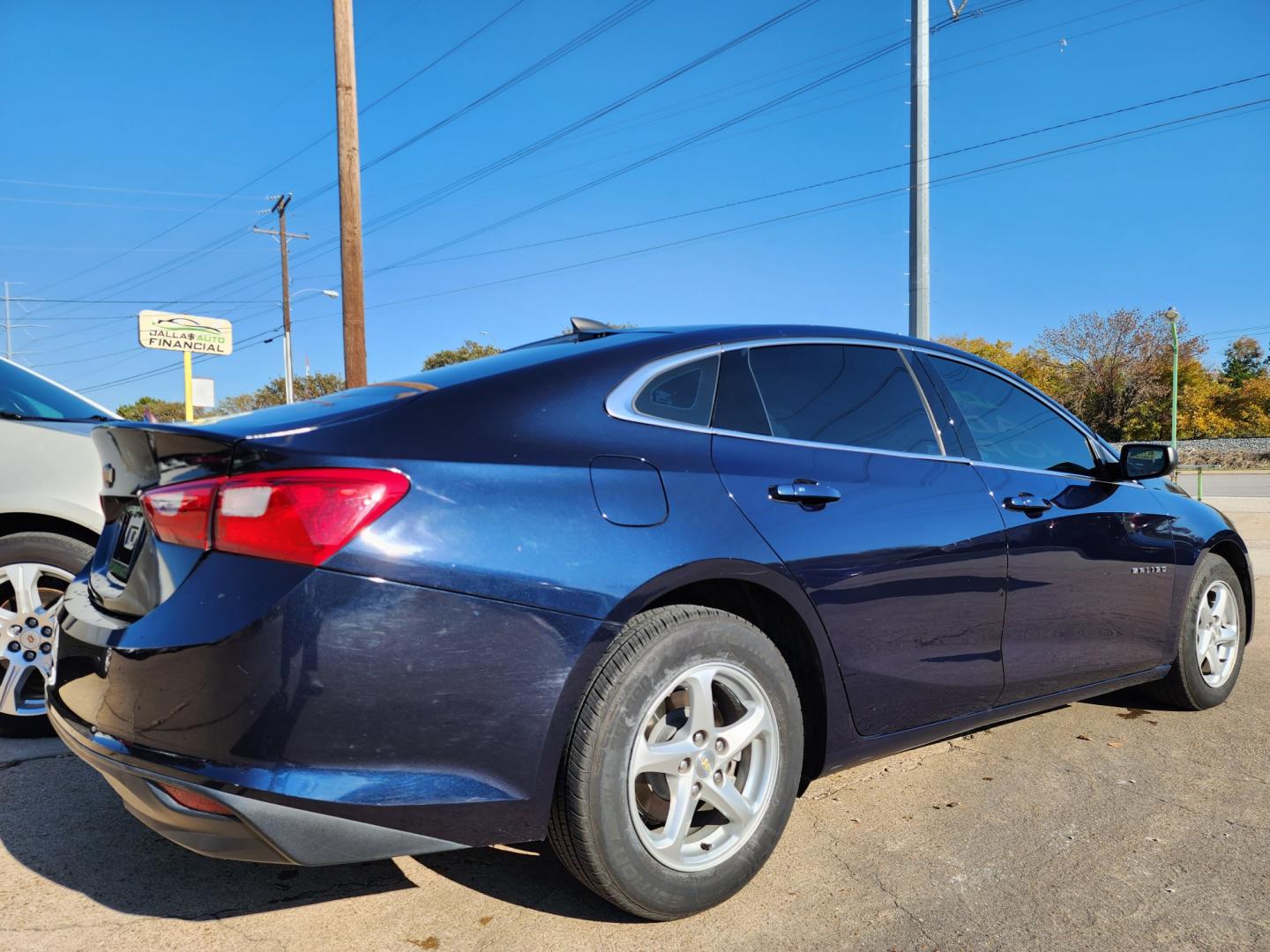 2018 DARK BLUE Chevrolet Malibu LS (1G1ZB5ST3JF) with an 1.5L L4 DOHC 16V engine, 6A transmission, located at 2660 S.Garland Avenue, Garland, TX, 75041, (469) 298-3118, 32.885551, -96.655602 - Photo#3